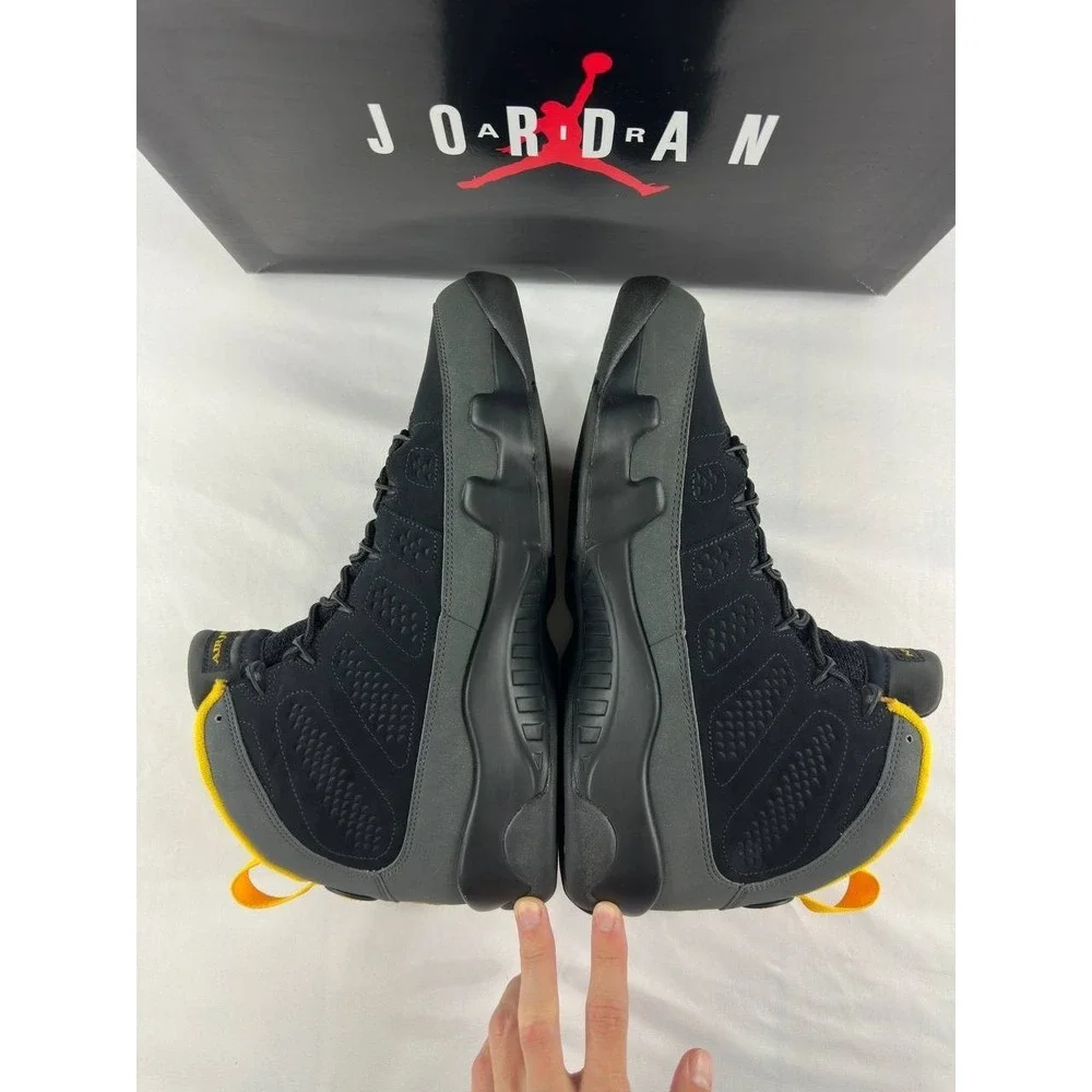 Nike Air Jordan 9 Retro 'Dark Charcoal University Gold' CT8019-070 Size 12